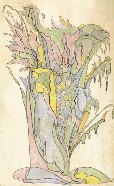 Design for pottery decoration, Theo Colenbrander by Masterful Masters