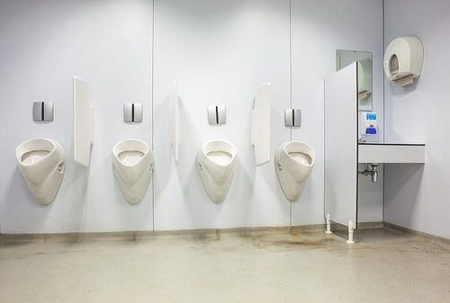 Urinals at the men's toilet
