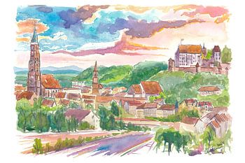 Perfekter Landshut-Blick vom Birkenberg mit Altstadt im Fokus