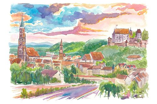 Perfekter Landshut-Blick vom Birkenberg mit Altstadt im Fokus