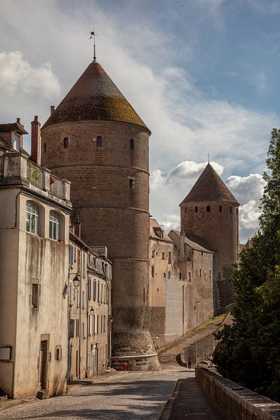 City wall and towers Semur-en-Auxois, France by Joost Adriaanse