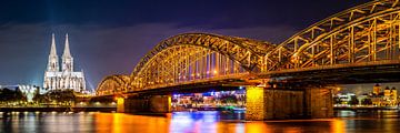 Panorama Cologne, Cologne Cathedral at night by Günter Albers