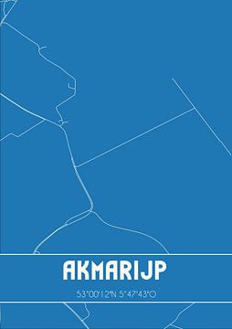 Blueprint | Carte | Akmarijp (Fryslan) sur Rezona