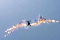 Agusta helictoper firing flares