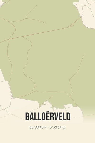 Vintage map of Balloërveld (Drenthe) by Prints of Place