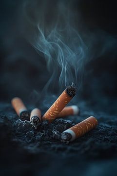 Cigarettes in smoke and ashes - Darkness by Poster Art Shop