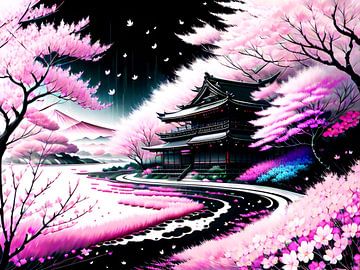 Temples enchanteurs et sakura en fleur : des images captivantes de la beauté du Japon sur ButterflyPix