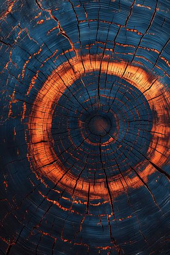 Abstract colourful tree rings
