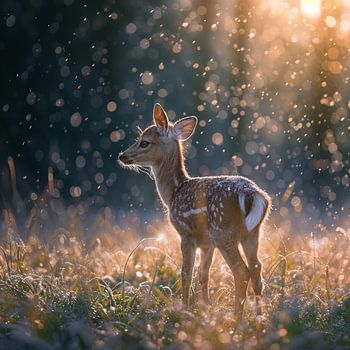 Rehkitz in der Morgensonne 4