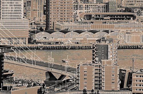 Blokliner Rotterdam - bridge, river and pier