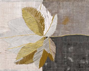 Abstract Herfstblad - uit de serie Herfst in Structuren 2 van Studio Pieternel