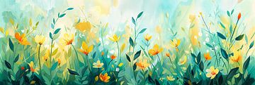 Blumenfeld Blumen von Poster Art Shop