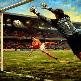 Pays-Bas - Allemagne 1988 : Peinture sur toile sur Jan Keteleer