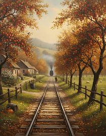 Autumn Apple Orchard Railway by Regan Frederick
