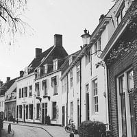 View of historical old town of Amersfoort in black/white, Netherlands
