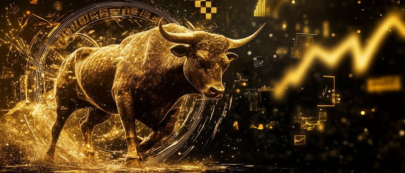 Bulle im Goldrausch – Finanzmarkt Dynamik von Poster Art Shop