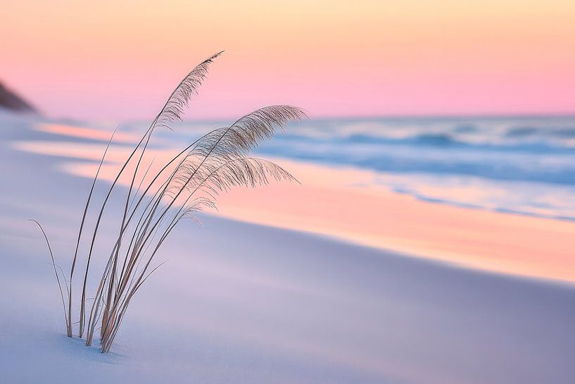 Strandgras im sanften Licht von Poster Art Shop