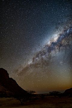 Spitzkoppe mit Milchstraße in Namibia, Afrika von Patrick Groß