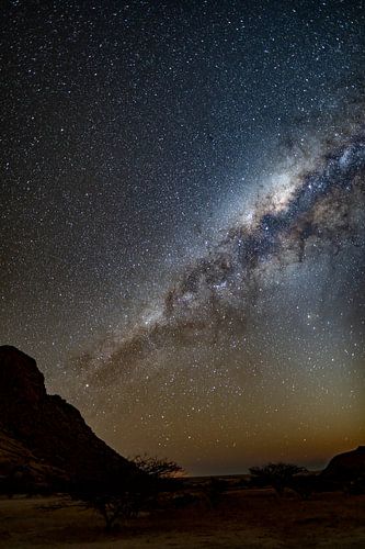 Spitzkoppe with Milky Way in Namibia, Africa