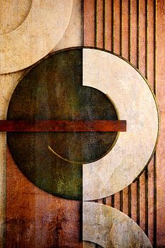 Abstracte geometrische kunst in Japandi-stijl 02