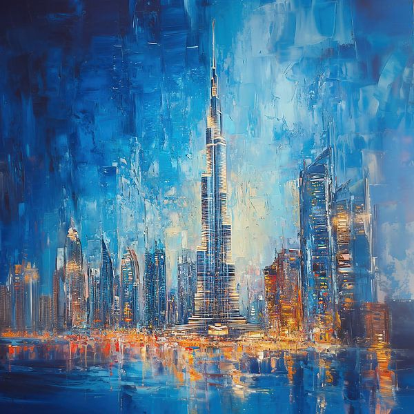 Stadt im Nebel von fernlichtsicht