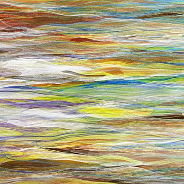 Peacewave 04 - abstracte digitale compositie van Nelson Guerreiro
