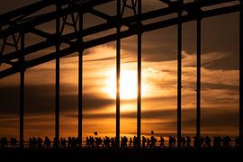 Sonnenaufgang während der Vier-Tage-Märsche von Nijmegen von Femke Straten