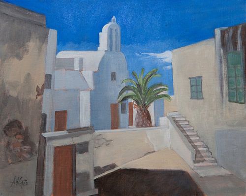 Stadtbild von Naxos Griechenland