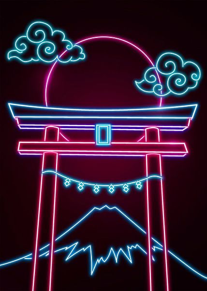 Neon Torii von Steven Kingsbury