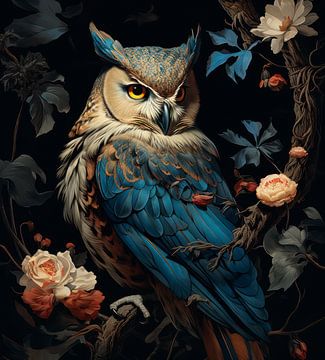 Owl blue 02 by Ellen Reografie