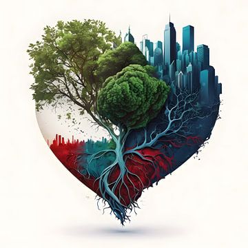 Heartshaped city tree