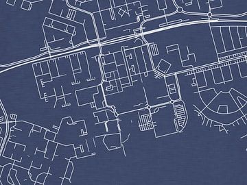 Kaart van Almere Centrum in Royaal Blauw van Map Art Studio
