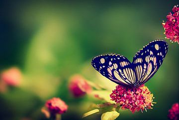 Schmetterling auf Blume im Garten, Art Illustration von Animaflora PicsStock