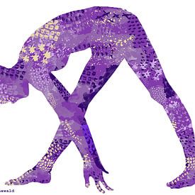 Parsvotanasana in Purple by Celeste Groenewald