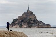 Vloed bij Mont Saint Michel von Menno Schaefer Miniaturansicht