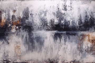 Nordic Mist, abstrakt in Blau und Grau