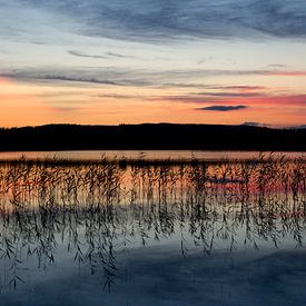 Zonsondergang in Zweden von Ton van Buuren