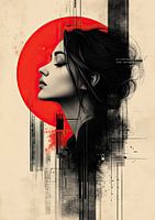 A Portrait in Red and Black