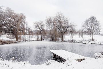 Winterlandschap bij Eigeltingen in Hegau - Bodendistrict van BlattArt - Christine Horn