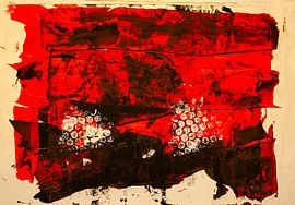 Rot-schwarze dekorative Farbfäche