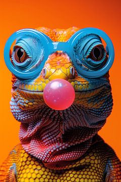 Bubblegum Fun: Lizard 1 by ByNoukk