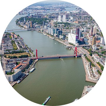 Rotterdam vanuit de lucht, met zijn prachtige architectuur en historie. van ByOnkruud