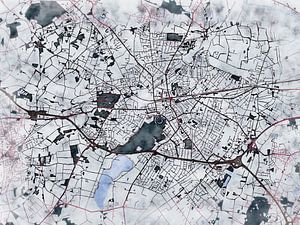 Karte von Delmenhorst im stil 'White winter'