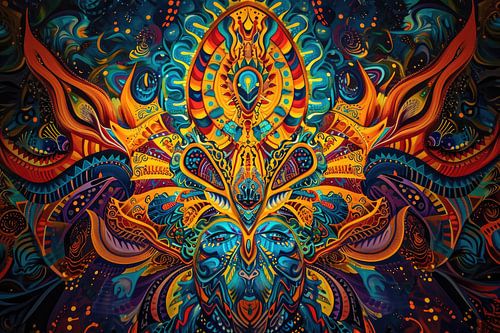 Hyperrealistische DMT-trip kunst