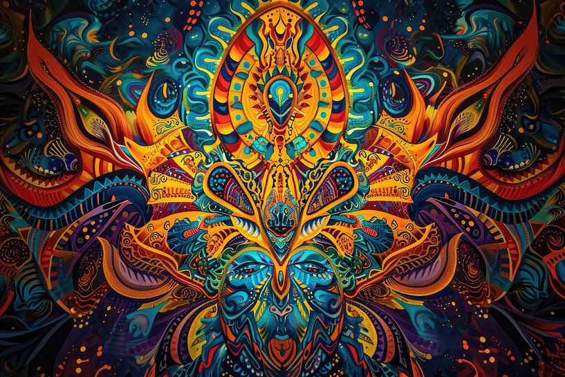 Art hyperréaliste du trip DMT par Digitale Schilderijen