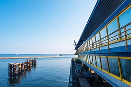 Alter Fährbahnhof im Hafen von Sassnitz auf der Insel Rügen.