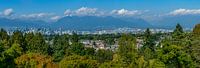 Panorama of Vancouver with mountains in the background