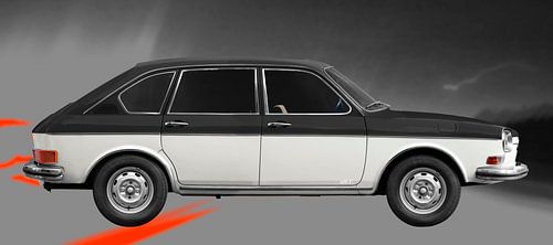 VW 411 black & white