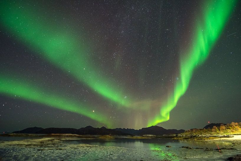 Northern lights over Sommarøy bay 5 , Norway by Marc Hollenberg