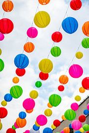 Colorful lanterns in Kempten by Leo Schindzielorz